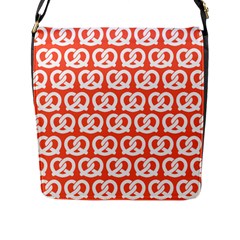 Coral Pretzel Illustrations Pattern Flap Closure Messenger Bag (l) by GardenOfOphir