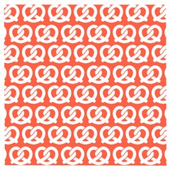 Coral Pretzel Illustrations Pattern Wooden Puzzle Square by GardenOfOphir