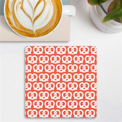 Coral Pretzel Illustrations Pattern Uv Print Square Tile Coaster  by GardenOfOphir