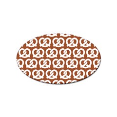 Brown Pretzel Illustrations Pattern Sticker Oval (10 Pack) by GardenOfOphir