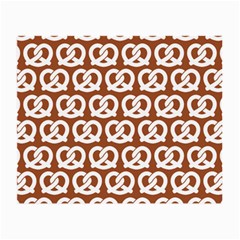 Brown Pretzel Illustrations Pattern Small Glasses Cloth by GardenOfOphir