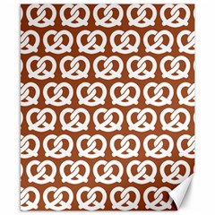 Brown Pretzel Illustrations Pattern Canvas 8  X 10  by GardenOfOphir