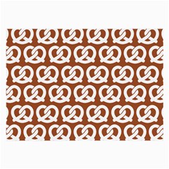 Brown Pretzel Illustrations Pattern Large Glasses Cloth by GardenOfOphir