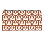 Brown Pretzel Illustrations Pattern Pencil Case Front