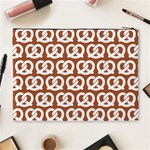 Brown Pretzel Illustrations Pattern Cosmetic Bag (XL) Back