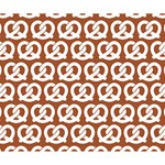 Brown Pretzel Illustrations Pattern Deluxe Canvas 14  x 11  (Stretched) 14  x 11  x 1.5  Stretched Canvas