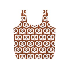 Brown Pretzel Illustrations Pattern Full Print Recycle Bag (s) by GardenOfOphir