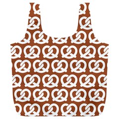 Brown Pretzel Illustrations Pattern Full Print Recycle Bag (xl) by GardenOfOphir