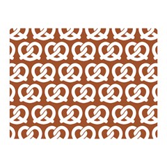 Brown Pretzel Illustrations Pattern Premium Plush Fleece Blanket (mini) by GardenOfOphir