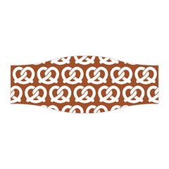 Brown Pretzel Illustrations Pattern Stretchable Headband by GardenOfOphir