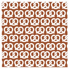 Brown Pretzel Illustrations Pattern Wooden Puzzle Square