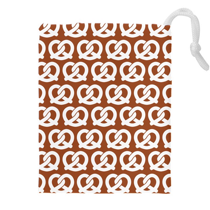 Brown Pretzel Illustrations Pattern Drawstring Pouch (4XL)