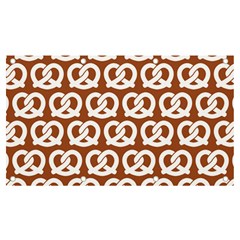 Brown Pretzel Illustrations Pattern Banner And Sign 7  X 4  by GardenOfOphir