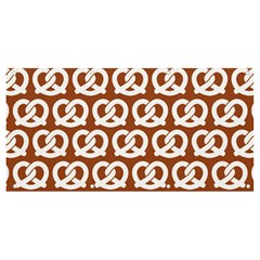 Brown Pretzel Illustrations Pattern Banner And Sign 8  X 4  by GardenOfOphir