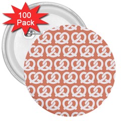 Salmon Pretzel Illustrations Pattern 3  Buttons (100 Pack)  by GardenOfOphir