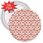 Salmon Pretzel Illustrations Pattern 3  Buttons (100 pack)  Front