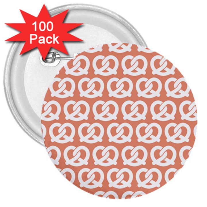 Salmon Pretzel Illustrations Pattern 3  Buttons (100 pack) 