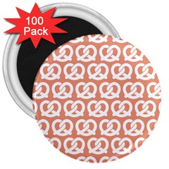 Salmon Pretzel Illustrations Pattern 3  Magnets (100 Pack) by GardenOfOphir