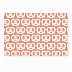 Salmon Pretzel Illustrations Pattern Postcards 5  X 7  (pkg Of 10) by GardenOfOphir