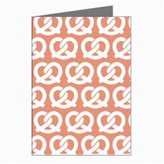 Salmon Pretzel Illustrations Pattern Greeting Cards (pkg Of 8) by GardenOfOphir