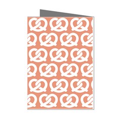 Salmon Pretzel Illustrations Pattern Mini Greeting Cards (pkg Of 8) by GardenOfOphir