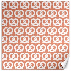 Salmon Pretzel Illustrations Pattern Canvas 12  X 12  by GardenOfOphir