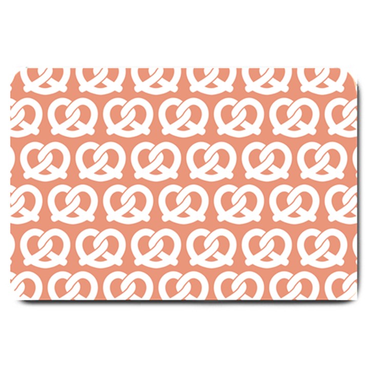 Salmon Pretzel Illustrations Pattern Large Doormat