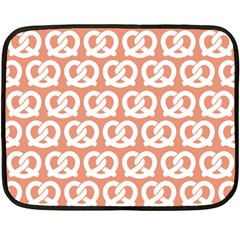 Salmon Pretzel Illustrations Pattern Fleece Blanket (mini) by GardenOfOphir