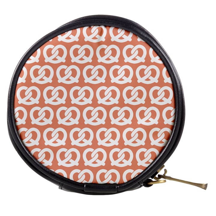 Salmon Pretzel Illustrations Pattern Mini Makeup Bag