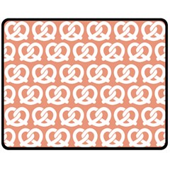 Salmon Pretzel Illustrations Pattern One Side Fleece Blanket (medium) by GardenOfOphir