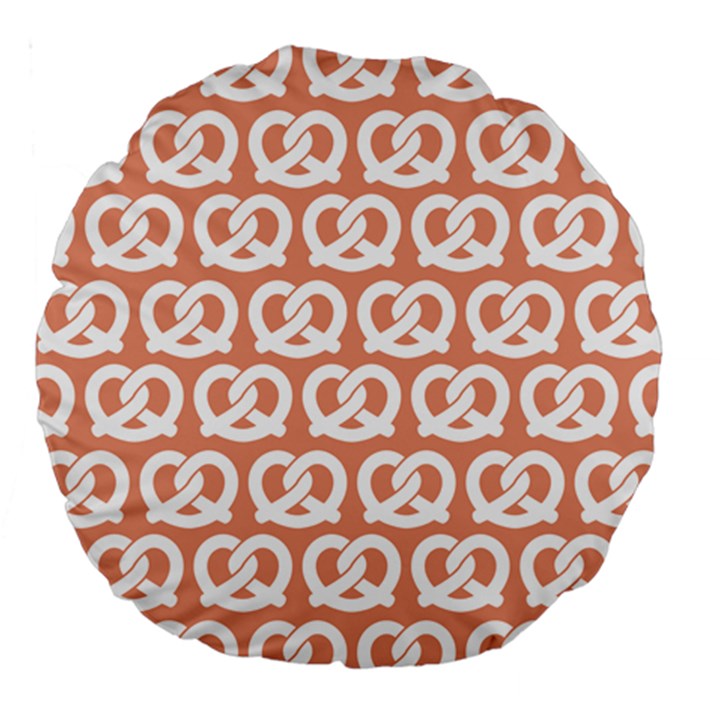 Salmon Pretzel Illustrations Pattern Large 18  Premium Round Cushions