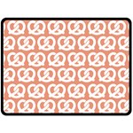 Salmon Pretzel Illustrations Pattern Fleece Blanket (Large) 80 x60  Blanket Front