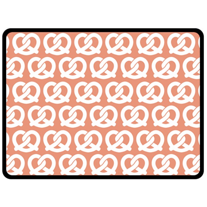 Salmon Pretzel Illustrations Pattern Fleece Blanket (Large)