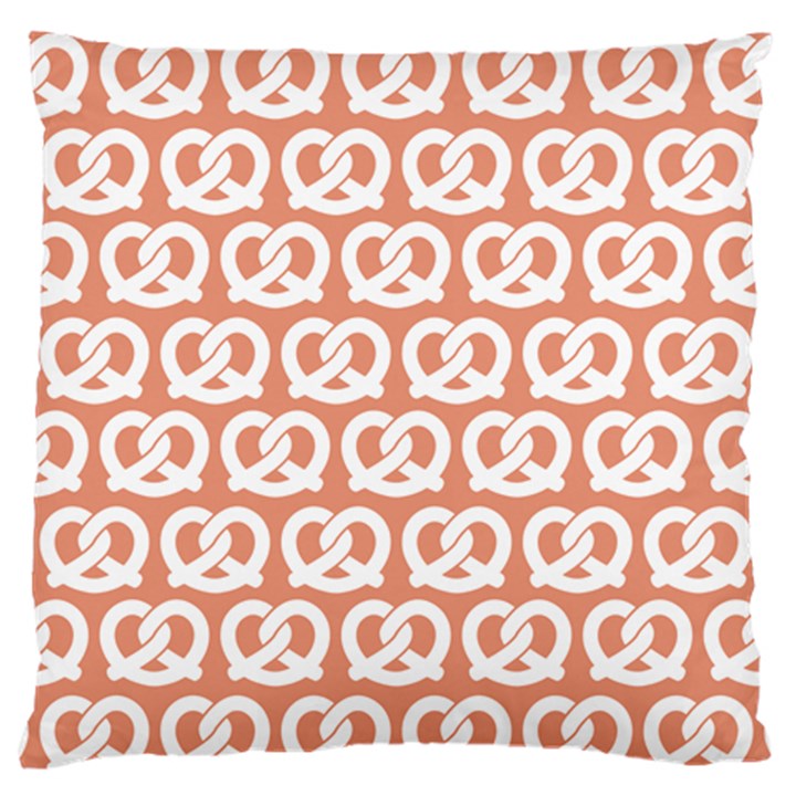 Salmon Pretzel Illustrations Pattern Standard Premium Plush Fleece Cushion Case (One Side)