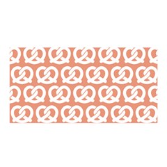 Salmon Pretzel Illustrations Pattern Satin Wrap 35  X 70  by GardenOfOphir