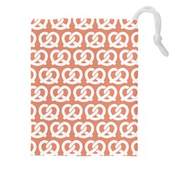 Salmon Pretzel Illustrations Pattern Drawstring Pouch (4xl) by GardenOfOphir