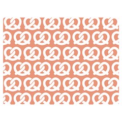 Salmon Pretzel Illustrations Pattern Premium Plush Fleece Blanket (extra Small) by GardenOfOphir