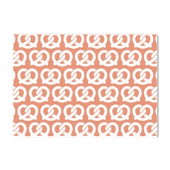 Salmon Pretzel Illustrations Pattern Crystal Sticker (a4) by GardenOfOphir