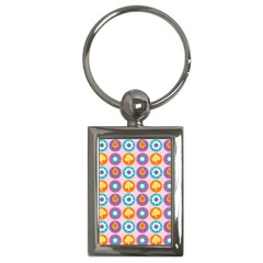 Chic Floral Pattern Key Chain (rectangle) by GardenOfOphir