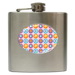 Chic Floral Pattern Hip Flask (6 Oz) by GardenOfOphir