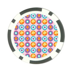 Chic Floral Pattern Poker Chip Card Guard