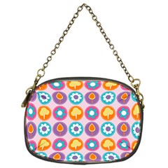 Chic Floral Pattern Chain Purse (One Side)