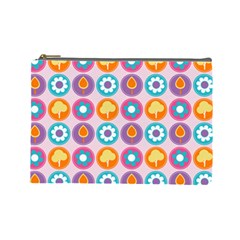 Chic Floral Pattern Cosmetic Bag (large) by GardenOfOphir