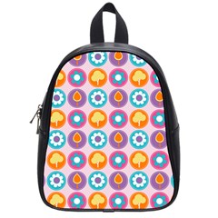 Chic Floral Pattern School Bag (Small)