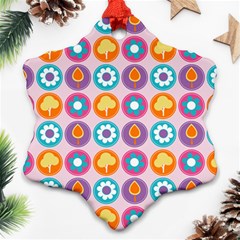 Chic Floral Pattern Ornament (snowflake) by GardenOfOphir