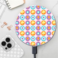 Chic Floral Pattern Wireless Fast Charger(white) by GardenOfOphir