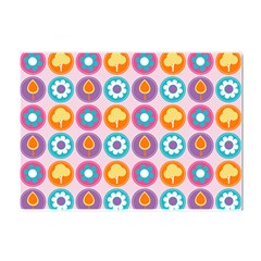 Chic Floral Pattern Crystal Sticker (A4)