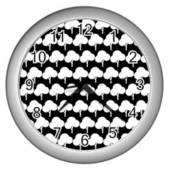 Pattern 361 Wall Clock (silver) by GardenOfOphir