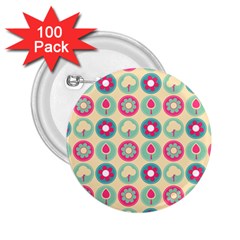 Chic Floral Pattern 2 25  Buttons (100 Pack)  by GardenOfOphir