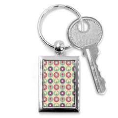 Chic Floral Pattern Key Chain (rectangle) by GardenOfOphir